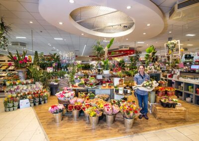 Floristikabteilung vom Supermarkt in Baiersdorf